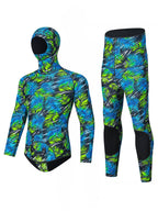 Split Diving Suit 3mm Deep Snorkeling Swimming Long Sleeve Cold-proof Warm Elastic Surf Fishing Jellyfish Suit Fish Hunting Suit