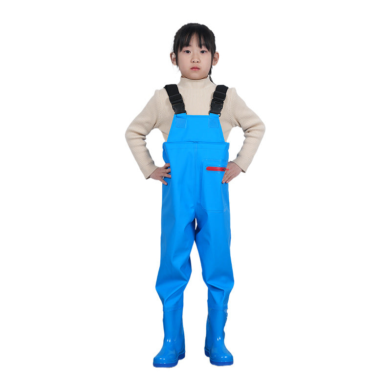 Children's Waterproof Jumpsuit for Playing in Water, Kindergarten Waterproof Clothing for Catching Fish, Wading Shoes, Beach Sun Protection
