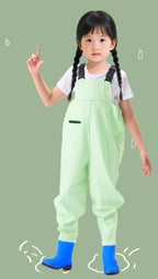 Children's Waterproof Jumpsuit for Playing in Water, Kindergarten Waterproof Clothing for Catching Fish, Wading Shoes, Beach Sun Protection