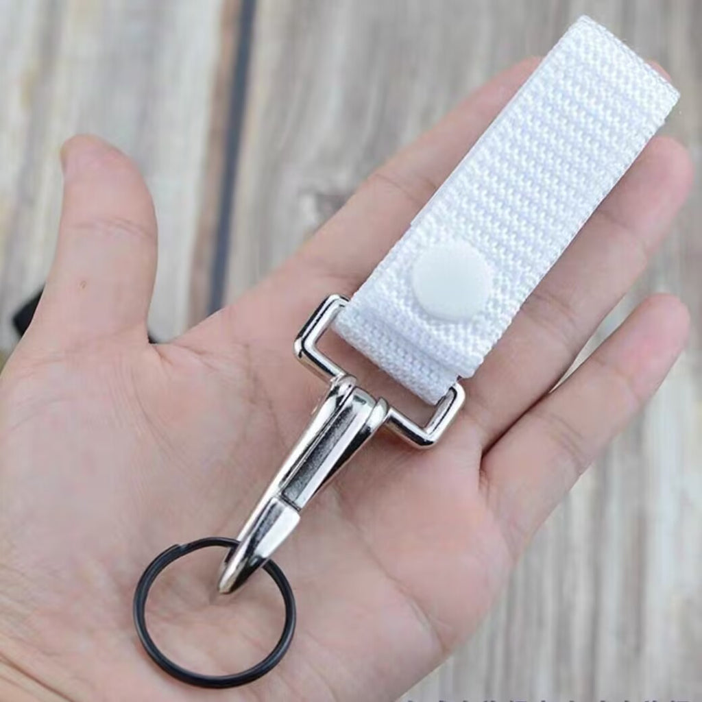 Outdoor Multifunctional Climbing Nylon Ribbon Keychain Hanging Buckle Hiking Camping Portable Clip CS Real Belt Buckle