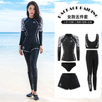 Diving suit women's new couple anti-DDoS swimsuit split long-sleeved trousers quick-drying surfing snorkeling suit jellyfish suit men