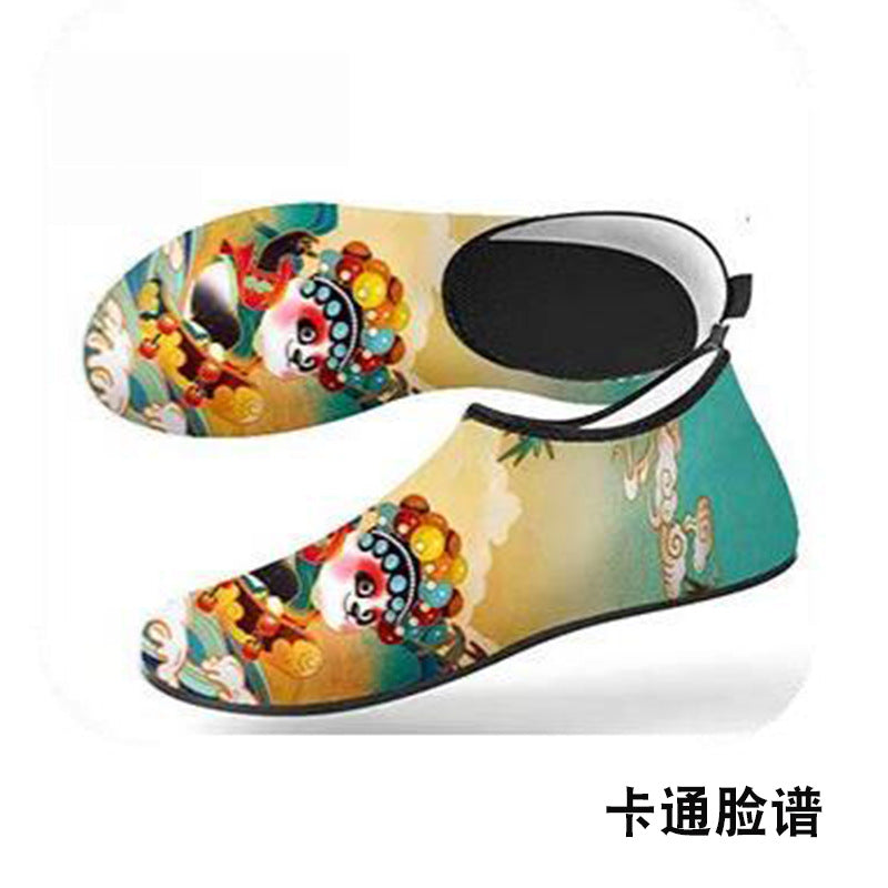 Cartoon Children's Beach Shoes Hard Sole Wading Shoes Diving Equipment Snorkeling Shoes and Socks Barefoot Swimming Shoes Diving Socks Quick-drying