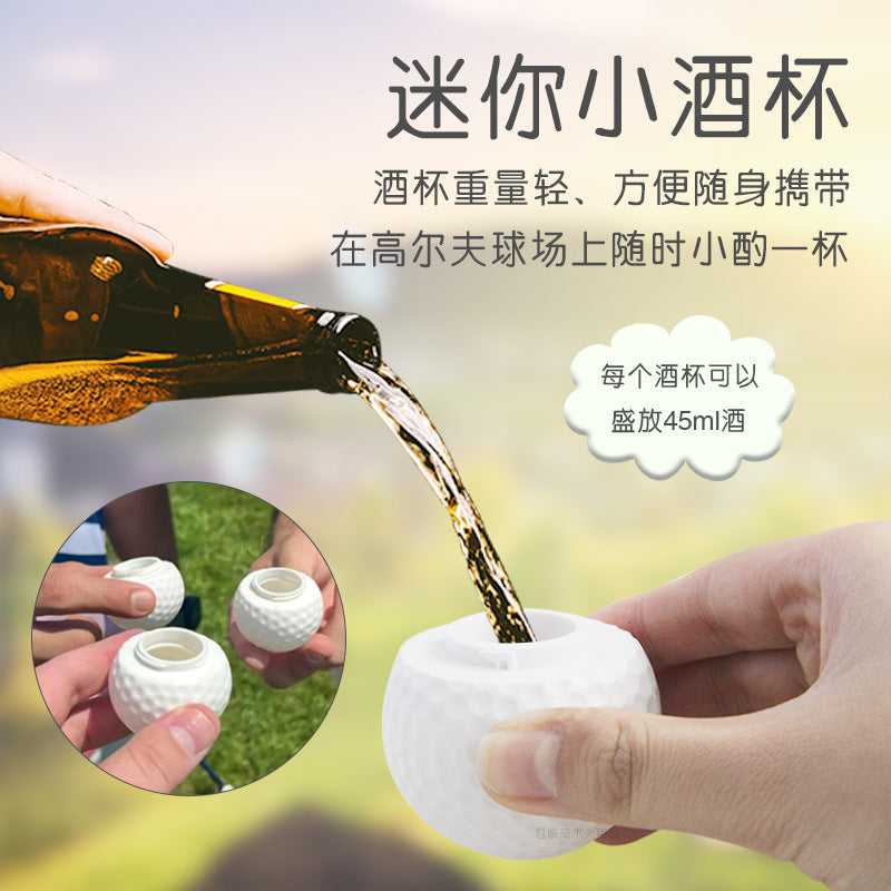 Creative Golf Mini Wine Glass Food Grade Abs Plastic Golf Ball Shaped Shot Glass