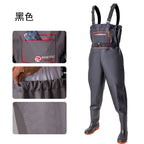 Anti-puncture Steel Bottom Double Knee-pads Water Pants Half-length Rain Pants Waterproof Clothes Catching Fish-catching Hooded Fishing Leather Fork Water Vent