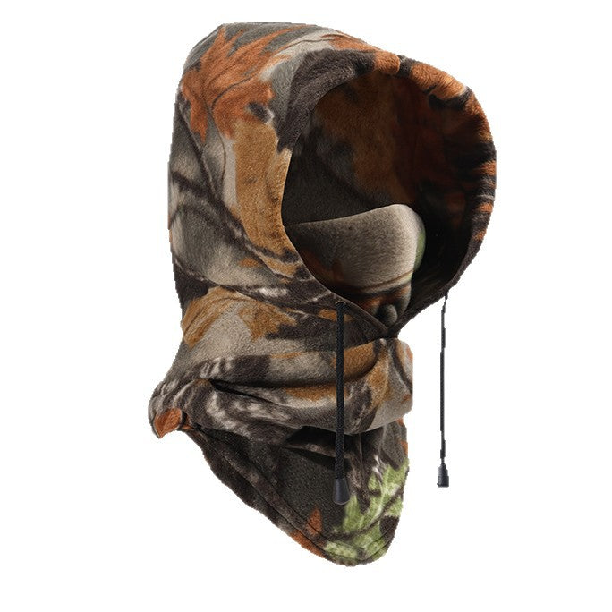 Cross-Border Autumn and Winter Warm and Windproof Cycling Sports Mask Polar Fleece Camouflage Warm Hunting Hood Ski Mask