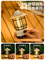 Outdoor Camping Lamp Home Atmosphere Camping Lamp Super Long Endurance Portable Horse Lamp Multifunctional Charging Retro Tent Lamp