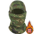 Camouflage Fleece-Lined Hood for Cycling, Dustproof, Men's Warm Fishing Mask, Face Covering, Face Protection, Windproof Hood, Winter