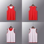 Double-sided basketball jersey custom one-piece jacket double-sided sports vest running loose sleeveless team uniform printing custom