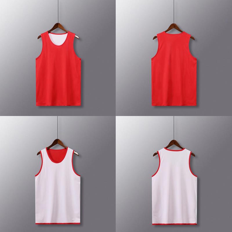 Double-sided basketball jersey custom one-piece jacket double-sided sports vest running loose sleeveless team uniform printing custom