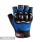 Motorcycle Riding Gloves for Men and Women, All-Season Motorcycle Off-Road Hard-Shell Anti-Fall and Anti-Slip Half-Finger Tactical Gloves