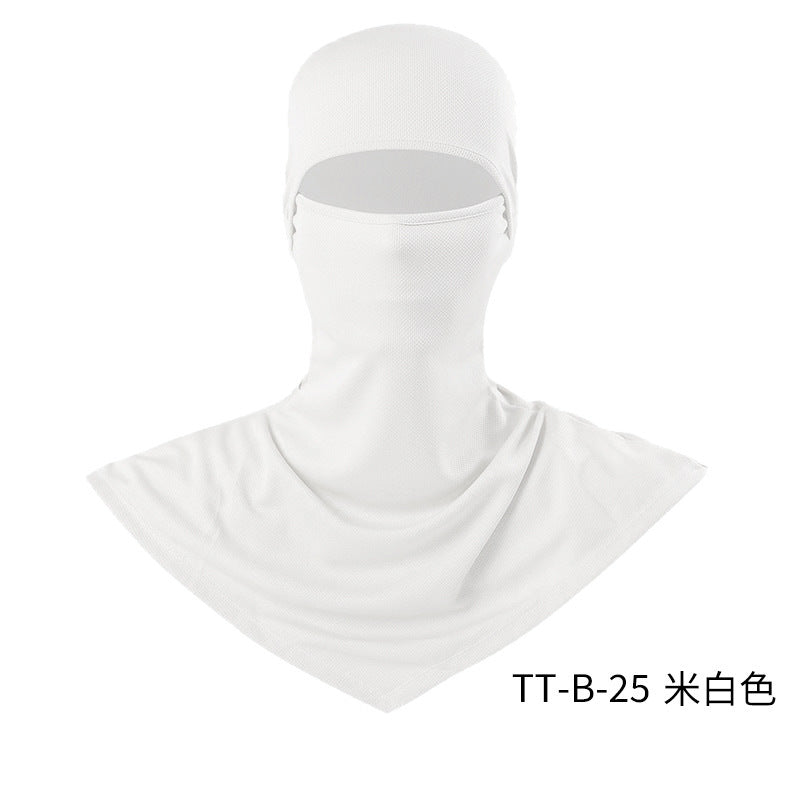 Summer Fishing Full Face Sun Protection Mask Outdoor Dustproof and Anti-Uv Hood Breathable Quick-Drying Sweat-Absorbent Cycling Hood