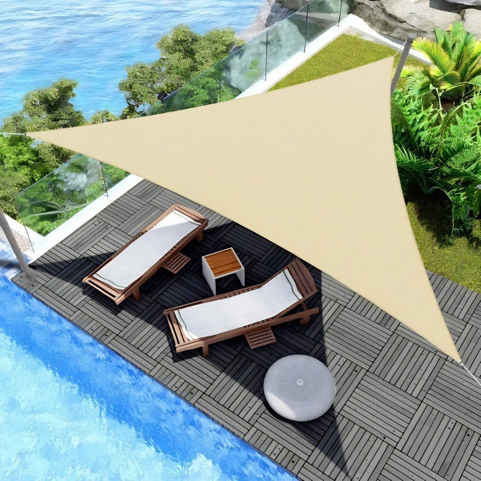 Cross-Border Canopy Tent Large Courtyard Sunshade Outdoor Camping Silver-Coated Triangular Canopy Pergola Awning