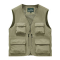Outdoor Photographer Waterproof Vest Sleeveless Quick-drying Multi-pocket Quick-drying Fishing Vest Men's Thin Climbing Vest