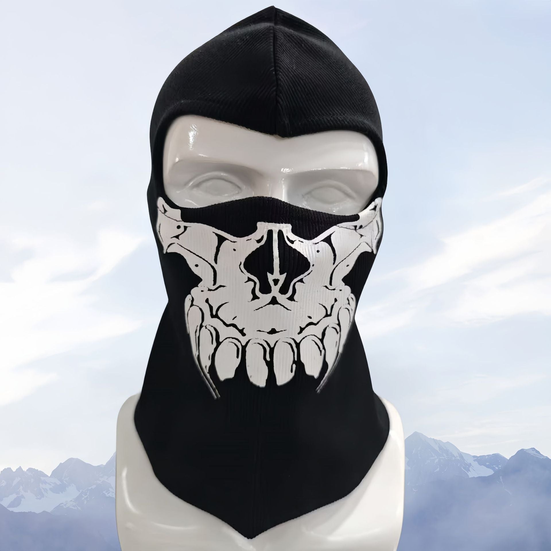 Cross-border manufacturers Halloween cs headgear call of duty personality ghost headgear windproof warm riding headgear mask