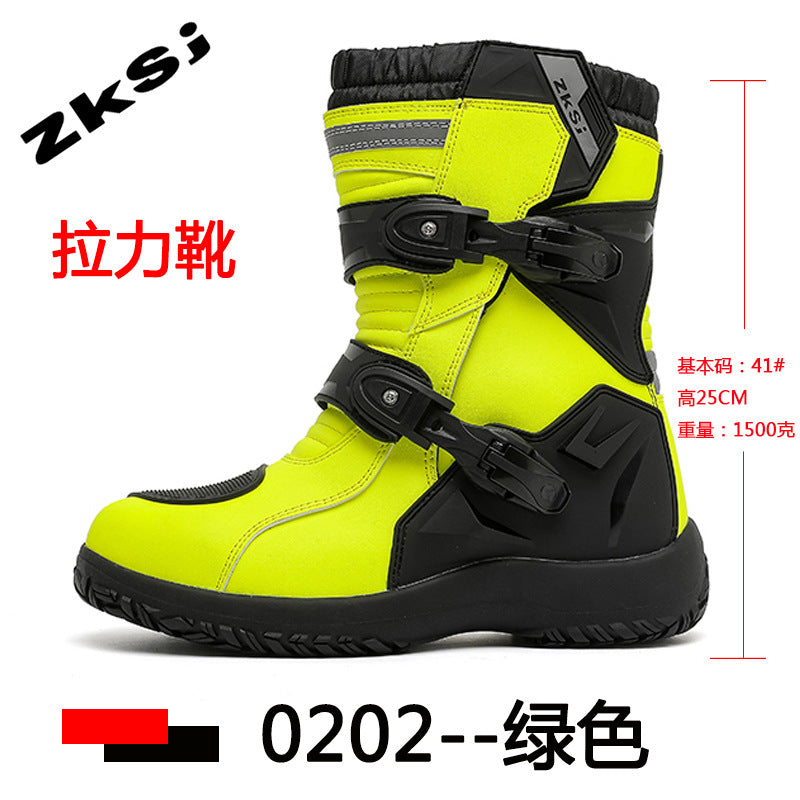Cross-Border Motorcycle Riding Shoes, Rally Boots, Anti-Fall, Breathable, Anti-Fall Rider Equipment, Road Racing Shoes, Parkour Shoes, All Seasons