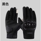 Motorcycle Riding Gloves for Men and Women, All-Season Motorcycle Off-Road Hard-Shell Anti-Fall and Anti-Slip Half-Finger Tactical Gloves