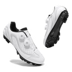 2025 New Road Car Lock Shoes Hard Bottom Breathable Bicycle Shoes Men's Mountain Bike Lock Shoes Lockless Cycling Shoes Power-assisted