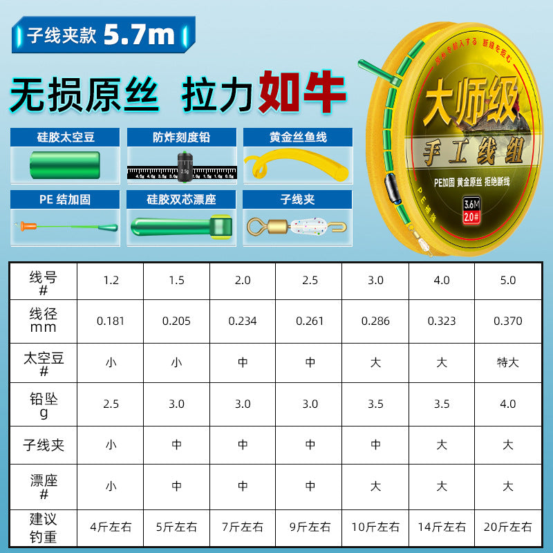 Yunfeiyu Competition Line Finished Main Line Set Full Set for Carp and Bighead Carp Main Line Group Taiwan Fishing Tackle Fishing Line Wholesale