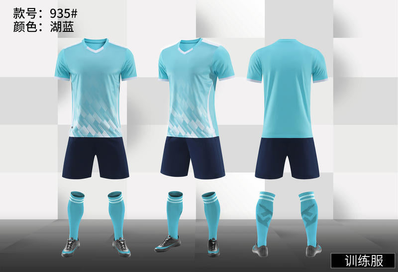 Football uniform suit printing adult children football match training team uniform short sleeve jersey printing number sportswear