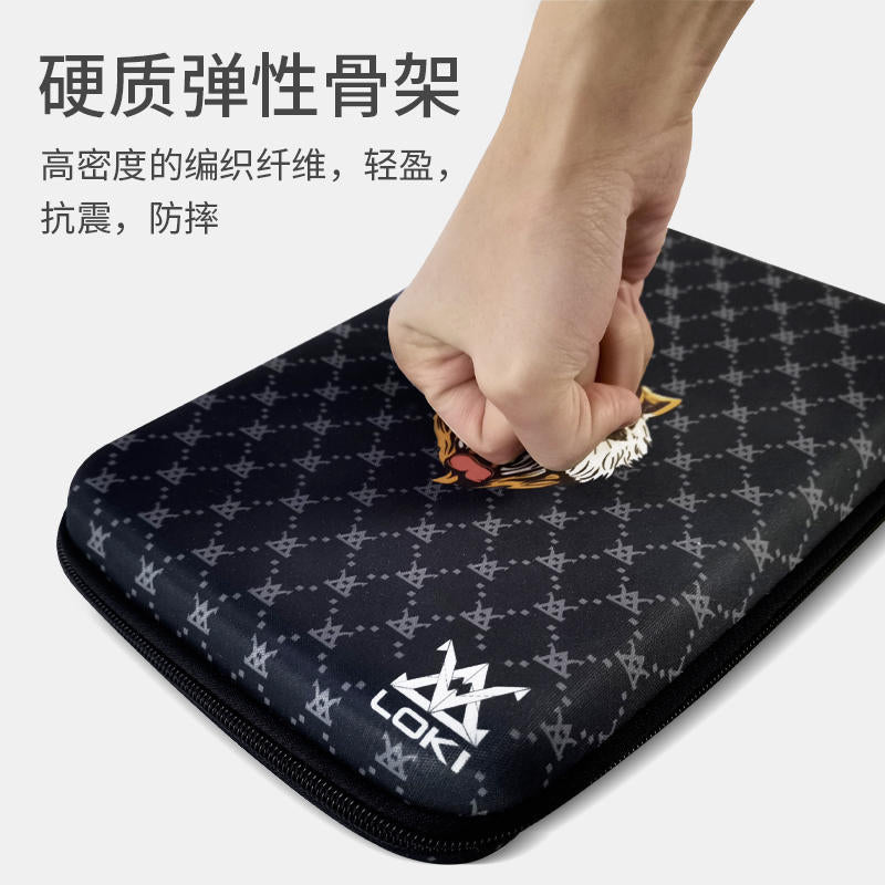 Loki Thor Table Tennis Racket Set Portable Hard Table Tennis Racket Bag Racket Box Large Capacity Square Tiger Head Bag
