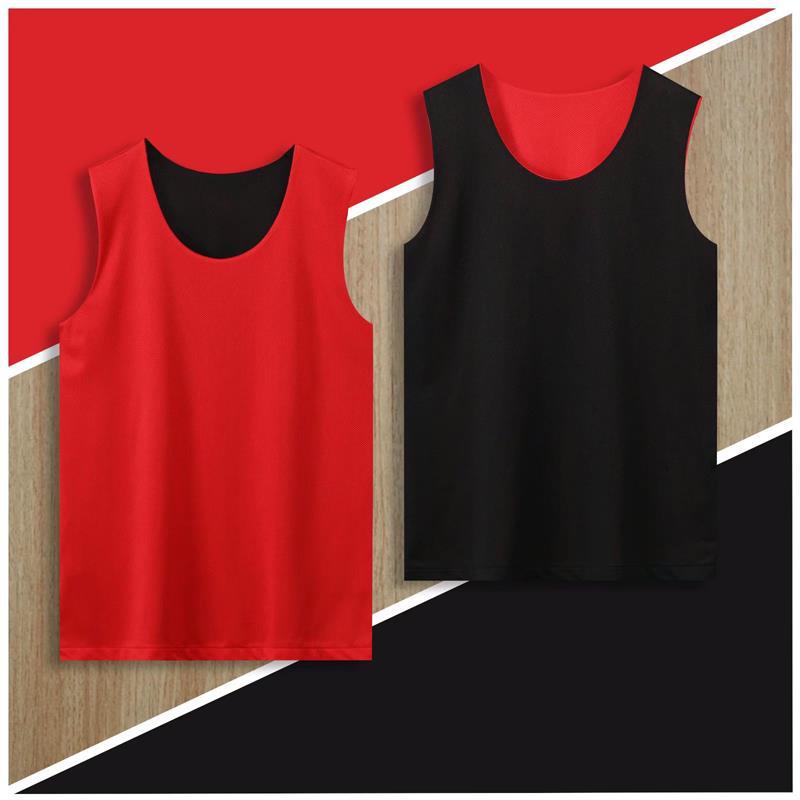 Double-sided basketball jersey custom one-piece jacket double-sided sports vest running loose sleeveless team uniform printing custom