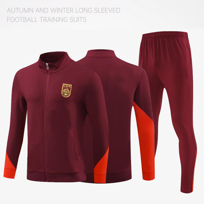 Football Training Clothing suit Men's Jersey Long Sleeve Winter Competition Team Clothing Adult Children's Jersey appearance uniform Football uniform