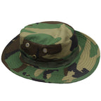 Camouflage Fisherman Hat Summer Hat with Windproof Rope Large Brim Sun Protection Hat Outdoor Hiking Fishing Sun Hat