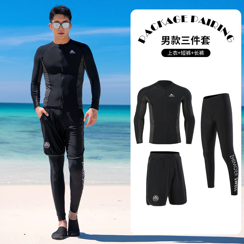 Sun Protection Quick-Drying Diving Suit Split Long-Sleeved Long Pants Swimwear Jellyfish Suit Couple Warm Men's Swimwear Women's Surfing Suit
