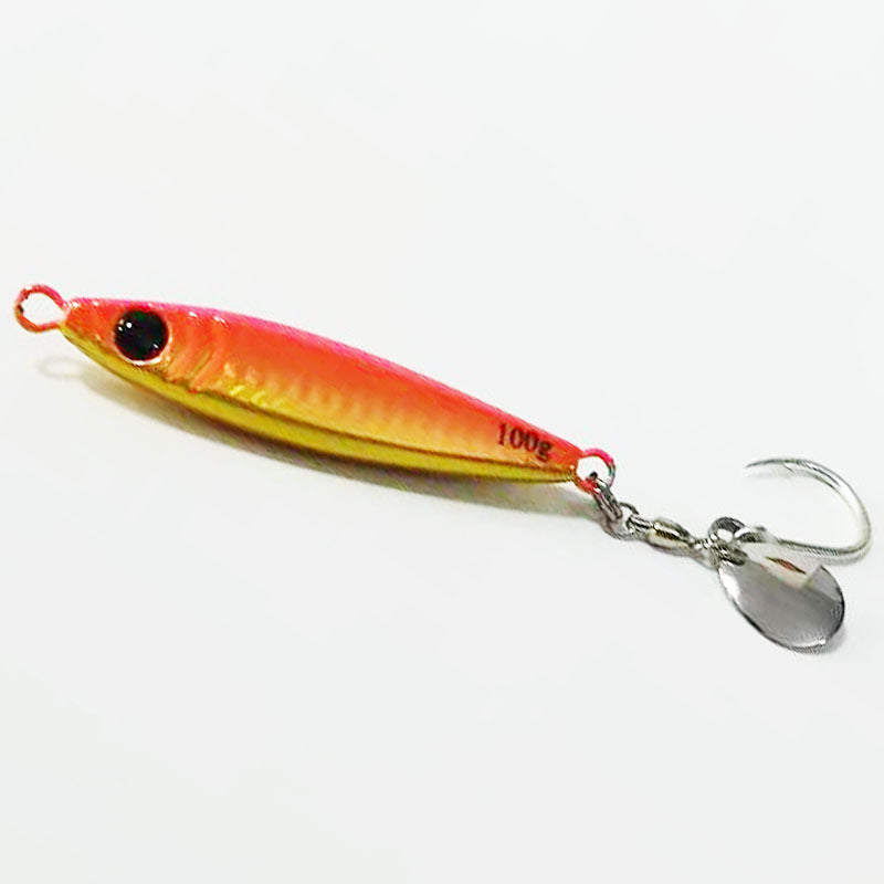 Spanish mackerel iron plate small fat man iron plate luya bait speed sink with sequin hook mackerel cannonball yellow bonito sea fishing shore throwing boat fishing
