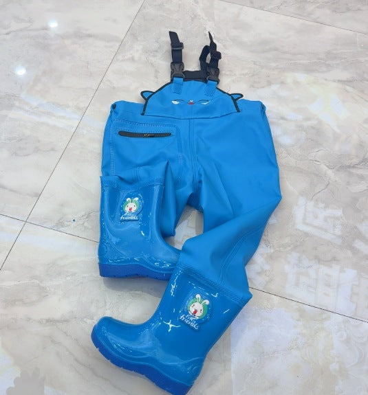 Children's Waterproof Jumpsuit for Playing in Water, Kindergarten Waterproof Clothing for Catching Fish, Wading Shoes, Beach Sun Protection