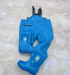 Children's Waterproof Jumpsuit for Playing in Water, Kindergarten Waterproof Clothing for Catching Fish, Wading Shoes, Beach Sun Protection