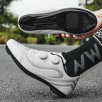 2025 New Road Car Lock Shoes Hard Bottom Breathable Bicycle Shoes Men's Mountain Bike Lock Shoes Lockless Cycling Shoes Power-assisted