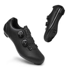 Road Mountain Men's and Women's Locked Bicycle Shoes, Lock-Free Shoes, Hard-Soled Spinning Cycling Shoes, Gym Black