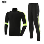 2024 autumn and winter football uniform half zipper long sleeve coat children's adult training clothing suit sports appearance clothing fleece-lined
