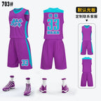 Children Adult Basketball Clothing suit Printing Training Camp Student Competition Training Clothing Youth Sports Vest Printing