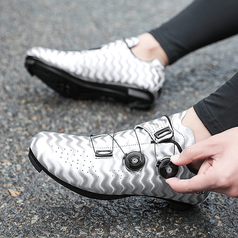 Factory direct road race outdoor cycling shoes double rotating buckle plus size foreign trade lock cycling shoes