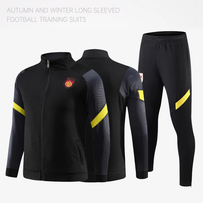 Football Training Clothing suit Men's Jersey Long Sleeve Winter Competition Team Clothing Adult Children's Jersey appearance uniform Football uniform