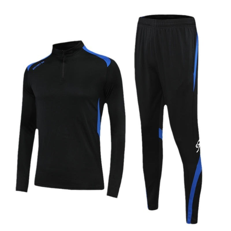 Autumn and Winter adult jersey competition team class uniform children's half zipper football uniform training uniform suit printed