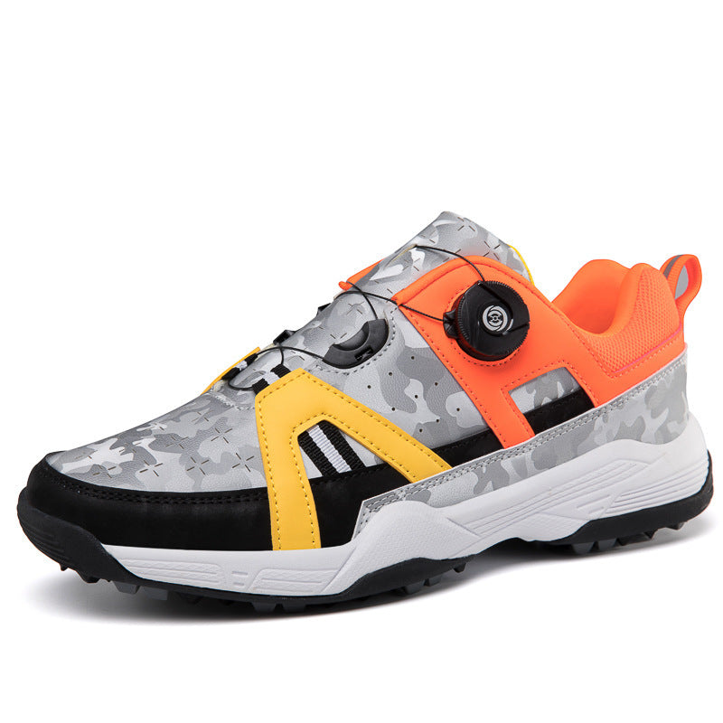 Factory Wholesale Cross Border Golf Shoes Men's Outdoor Casual Shoes Swivel Button Golf sneaker in stock