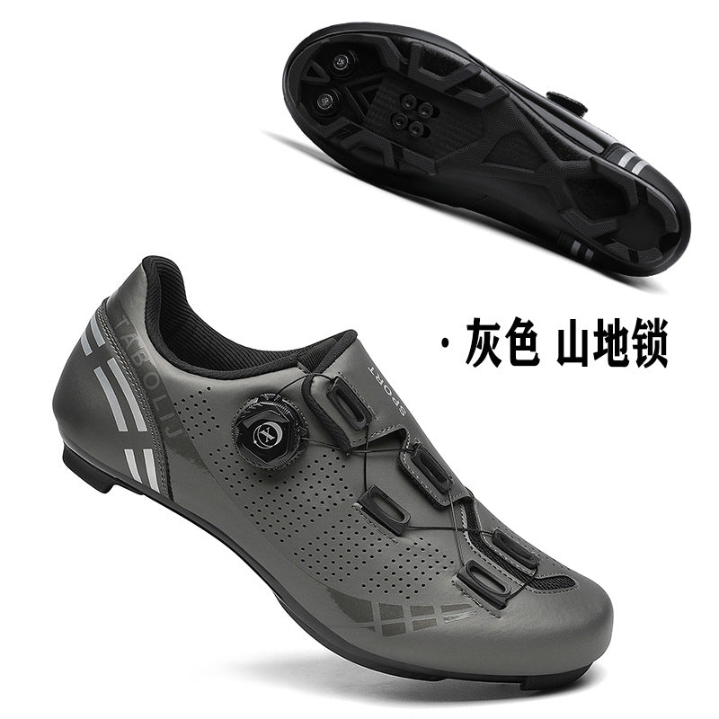 Road bike lock shoes hard bottom factory direct men's and women's mountain bike bicycle shoes lockless cycling shoes lock pedal suit