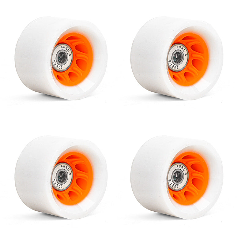 Double-row roller skates wear-resistant carpool four-wheel skates high hardness speed pulley roller skates skateboard universal Pu wheel