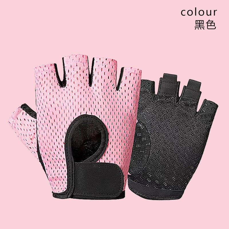 Fitness Gloves Half-Finger Men's and Women's Breathable Mesh Gym Sports Yoga Non-Slip Anti-Callousing Cycling Sports Gloves