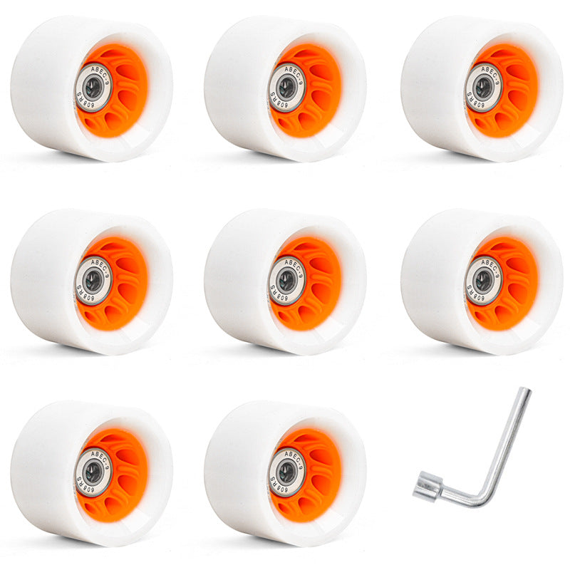 Double-row roller skates wear-resistant carpool four-wheel skates high hardness speed pulley roller skates skateboard universal Pu wheel