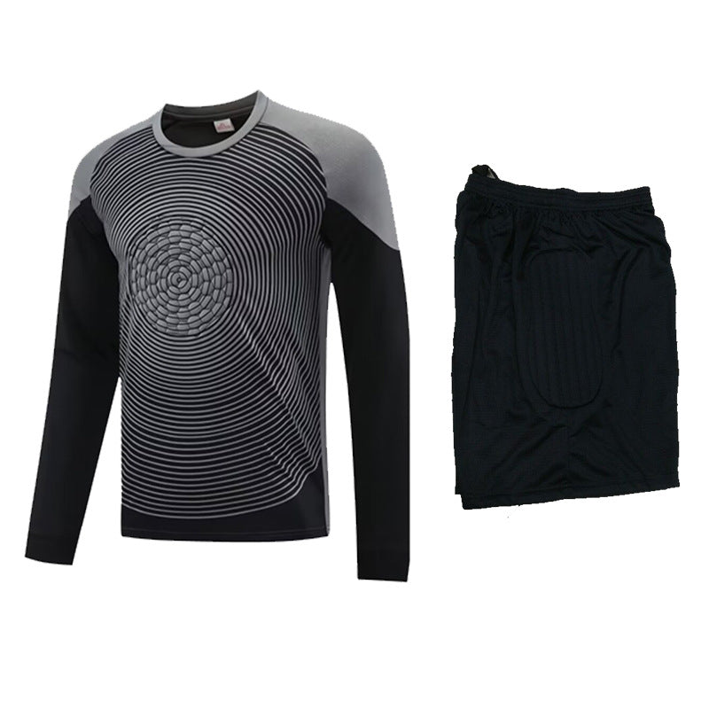 2025 Football Goalkeeper suit Long Sleeve Competition Training Team Uniform Breathable Children's Cross-border Foreign Trade Jersey Printable