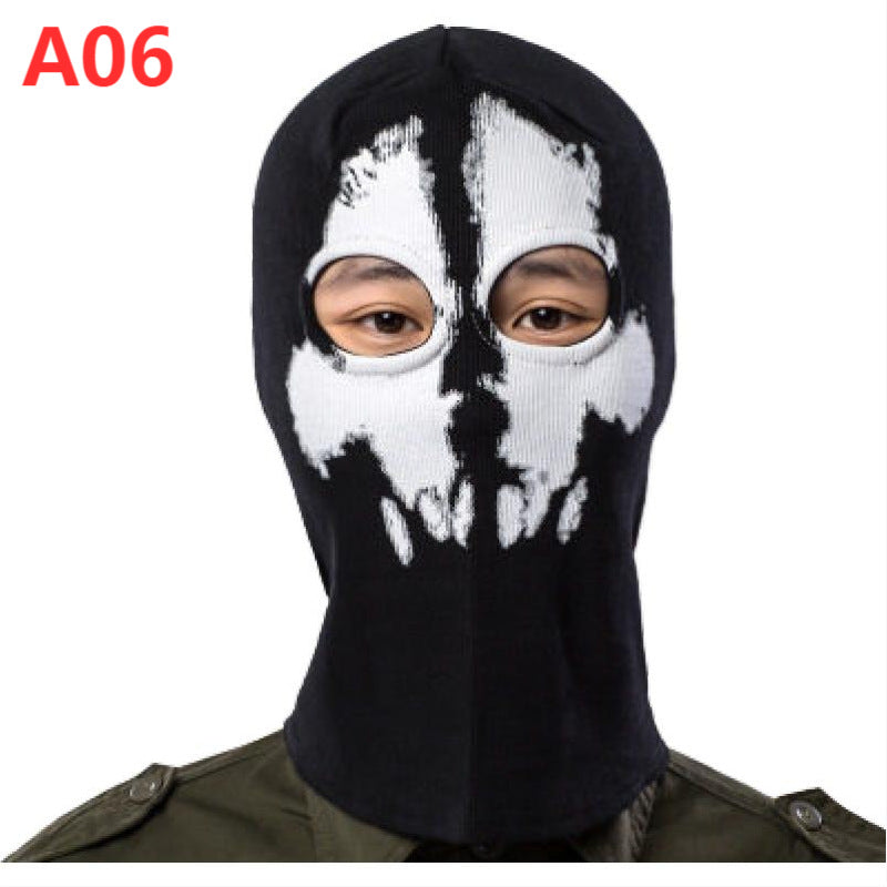 Cross-border manufacturers Halloween cs headgear call of duty personality ghost headgear windproof warm riding headgear mask