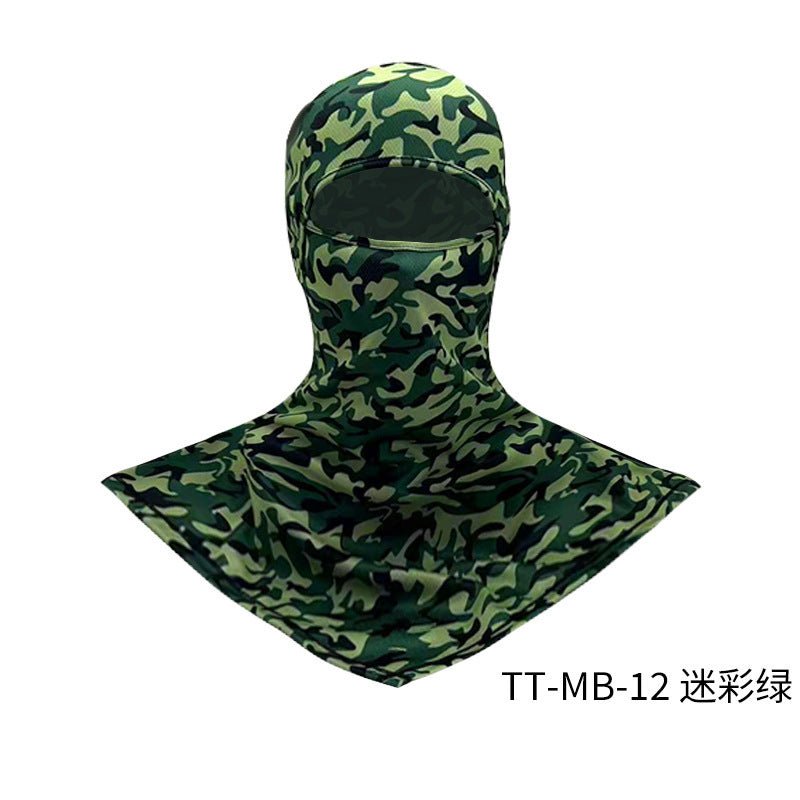 Summer Fishing Full Face Sun Protection Mask Outdoor Dustproof and Anti-Uv Hood Breathable Quick-Drying Sweat-Absorbent Cycling Hood