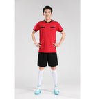 Quick-drying football referee uniform suit men's printed team uniform adult Referee Jersey student competition equipment football uniform summer