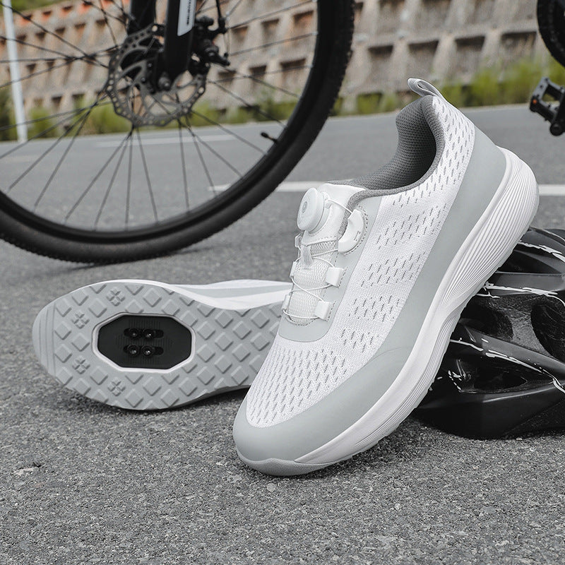 Professional Cycling Shoes Portable Rotating Button Anti-Skid Outdoor Sports Training Shoes Bicycle Shoes Mountain Lock Shoes