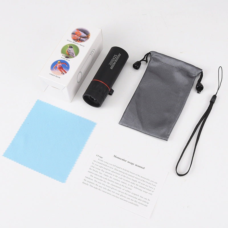 Wholesale monocular telescope HD cross-border foreign trade explosion outdoor mini portable high-power small monocular telescope