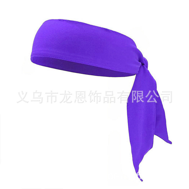 Men's and Women's Sports Hair Band Sweat Absorbent Headband Breathable Quick-drying Hair Band Solid Color Tennis Headband Strap Pirate Headband